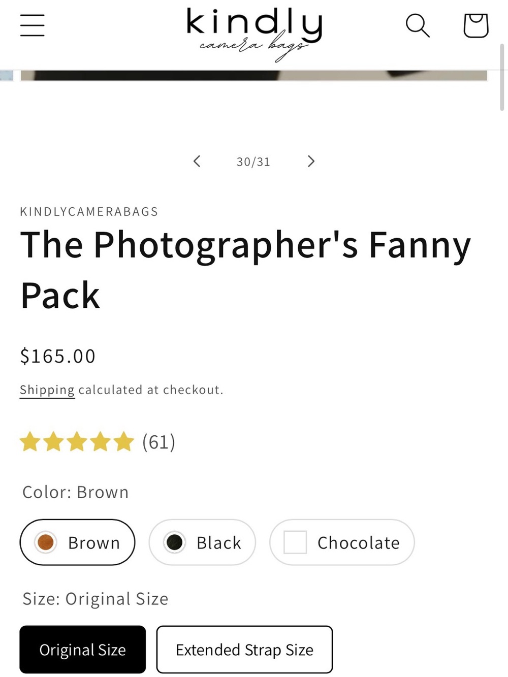 Kindly Camera Bags - The Photographers Fanny Pack Camera Harness - Black - Picture 8 of 11